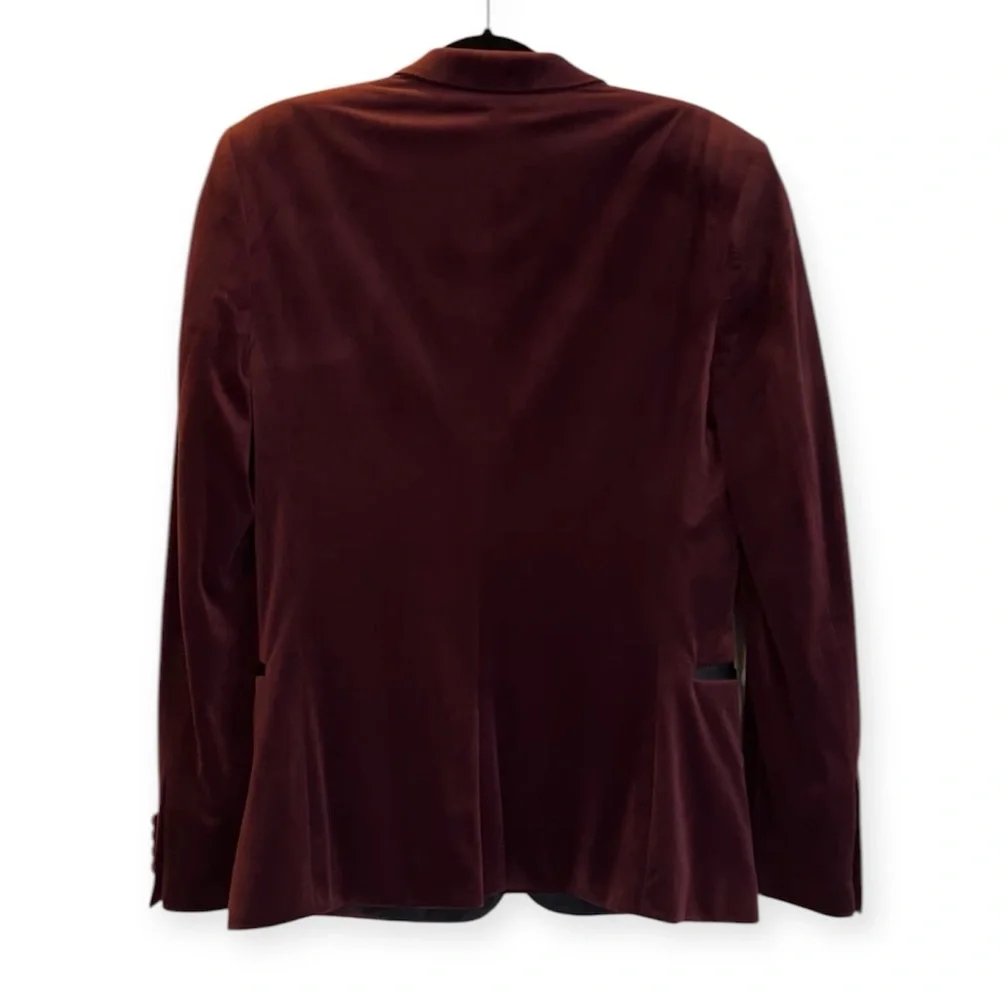 ASOS Velvet Single Breasted Burgundy Slim Fit Tuxedo Blazer- Chest 40”